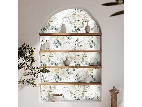 Vintage White Floral Wallpaper 17