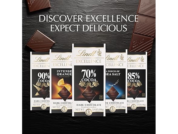 Lindt Excellence 78% Dark Choc Bar 12pk