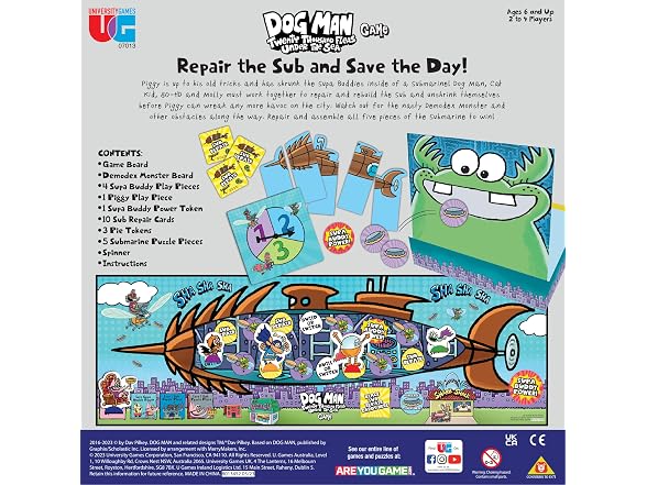 Dog Man Twenty Thousand Fleas Under the Sea Board Game