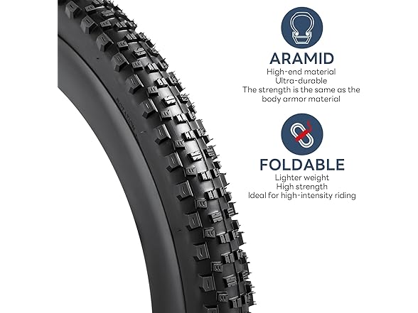 YUNSCM 26x2.25" MTB Tires & Tubes, 2-Pack