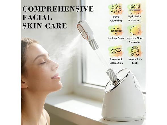 Facial Steamer Spa Kit, Nano Ionic Face