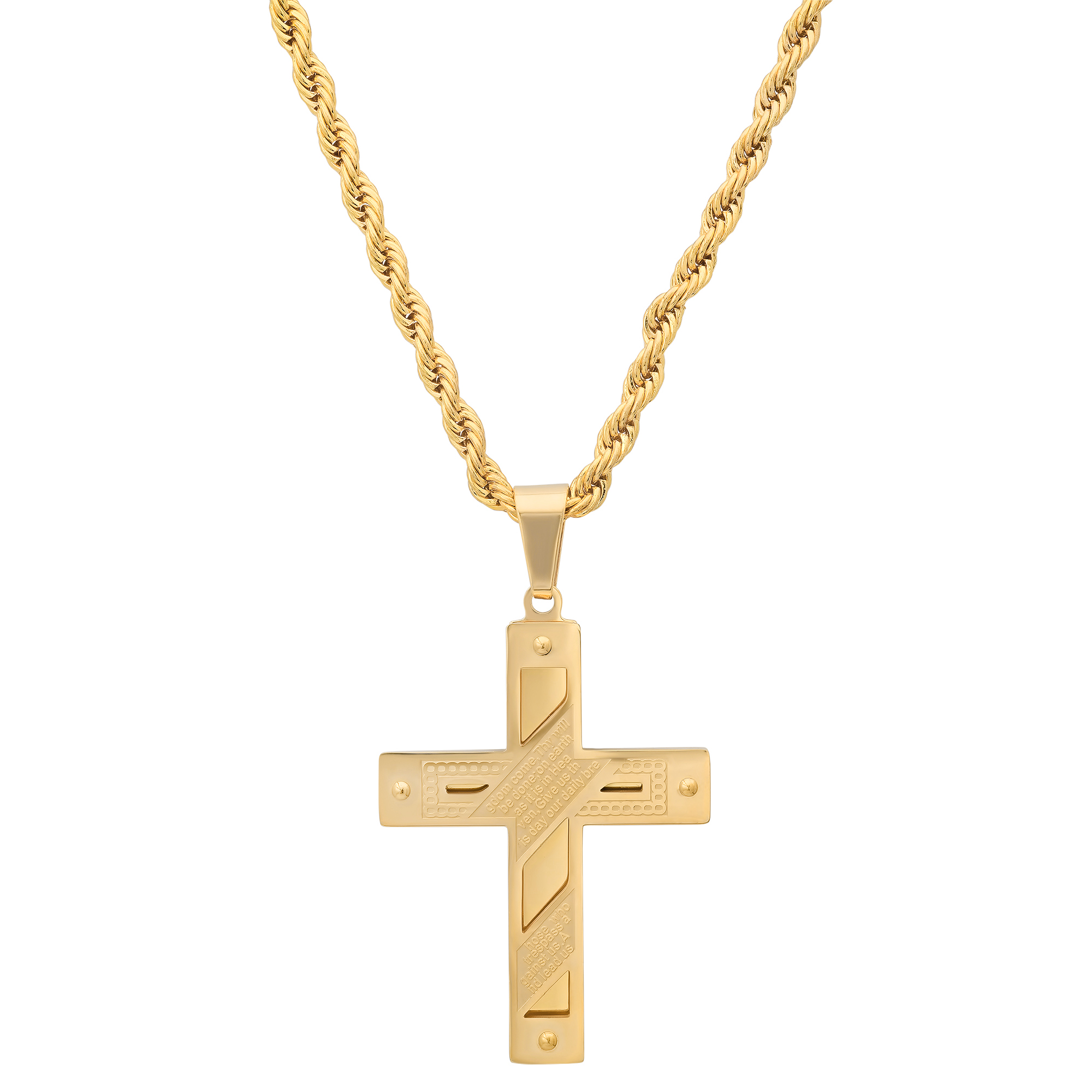 Polished Cross Pendant Necklace - Gallery 7