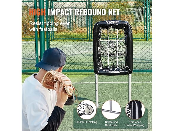 9 Hole Baseball Net, 21"x29" Softball Baseball