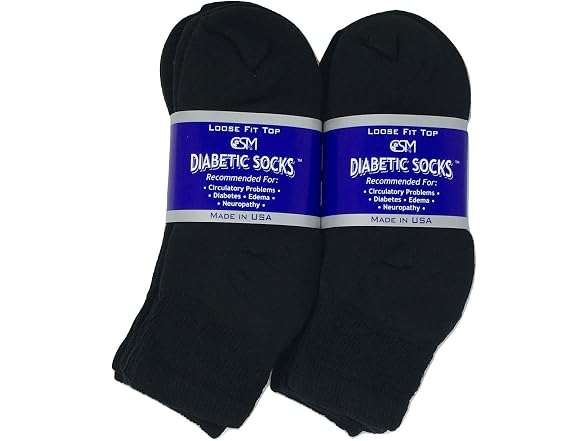 CSM Diabetic Socks (XL) Creswell Low Cut 6 Pairs
