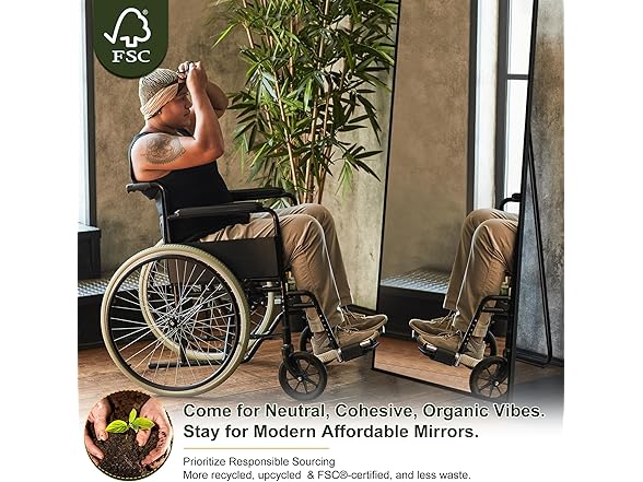 NicBex Oversized Full-Body Mirror, 76"x35"