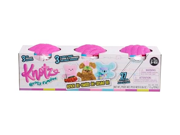 Just Play Knotz Beary Fundae 3-Pack