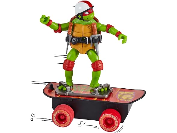 Mutant Mayhem Raphael on a Skateboard