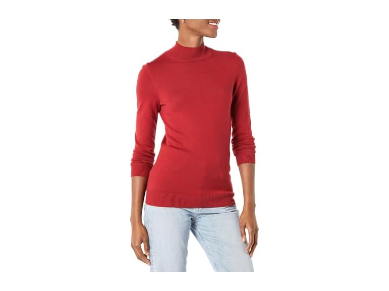Amazon Essentials Women Lightweight Mock Sweater