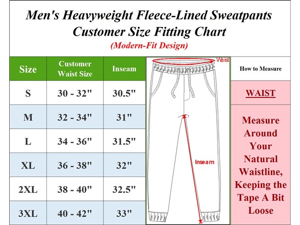 3Pk Mens Heavyweight Fleece Sweatpants
