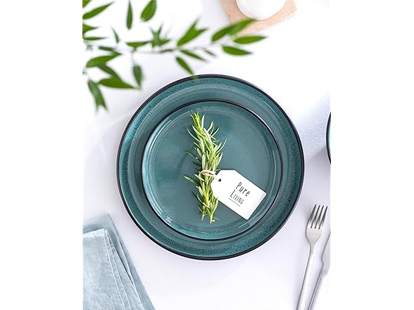 Ibiza-Style Stoneware Dinner Plates Set of 2