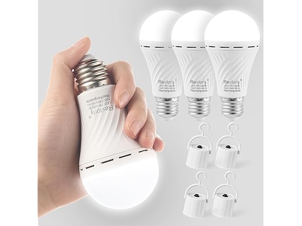 4 Pack Emergency-Rechargeable-Light-Bulb