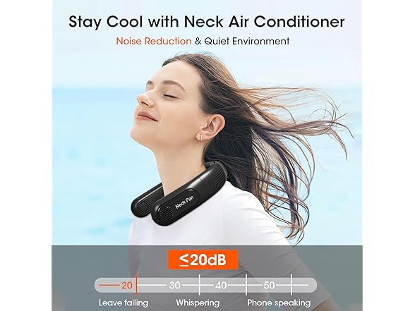 OLV Rechargeable 4 Turbo 6000mAh Portable Neck Fan