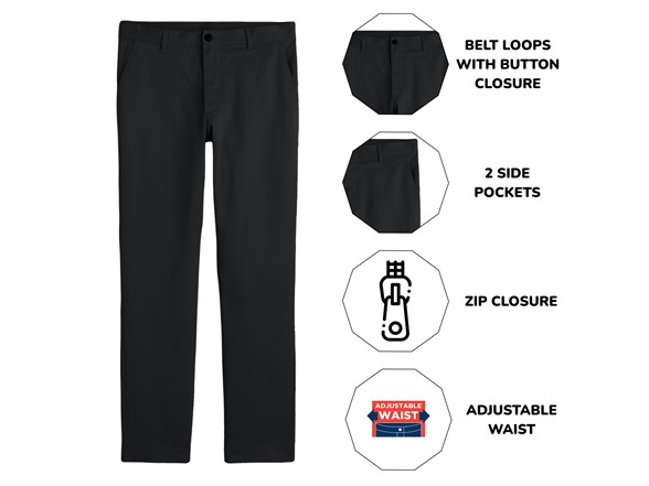 Boys Flat Front Uniform Pants (4-20)