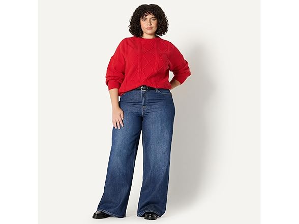 Amazon Essentials Women Relaxed-fit Cable Sweater