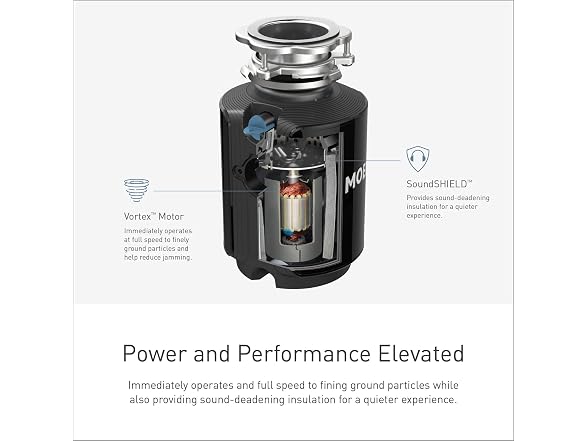 Moen GX100C Chef Series 1 HP Continuous Feed Garbage Disposal - Gallery 2