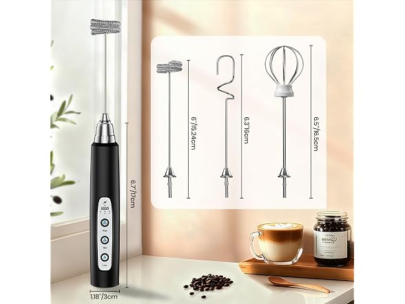 Milk Frother Handheld Rechargeable