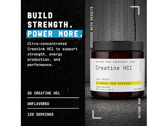 Beyond Raw Creatine HCl Powder120 Servings