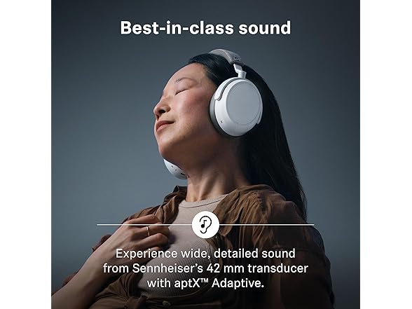 Sennheiser Consumer Audio Momentum 4 Wireless Headphones - Bluetooth Headset for Crystal-Clear Calls with Adaptive Noise Cancellation, 60h Battery Life, Lightweight Folding Design - Black/Copper (Open Box)