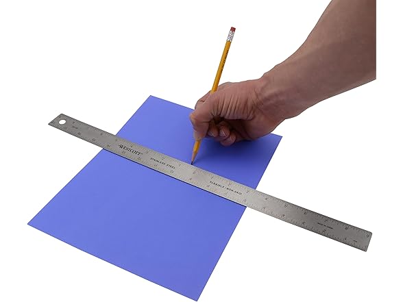 Westcott 18-Inch Stainless Steel Zero-Center Ruler