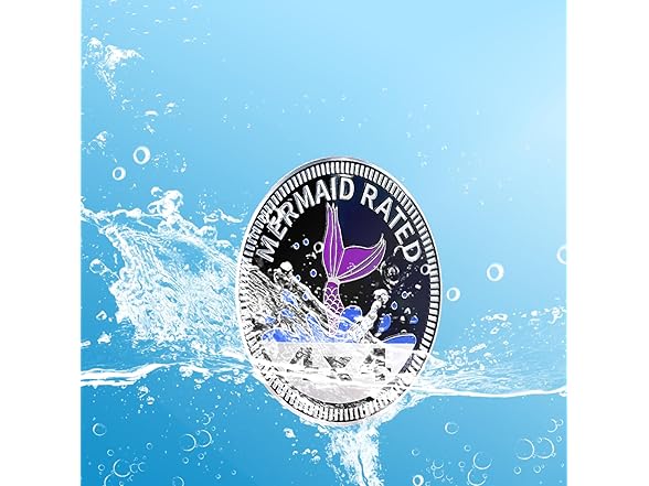 Mermaid Badge Car Emblem 4x4 Metal 2Pc