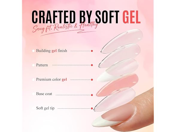 Press On Nails Short Almond Fake Nails