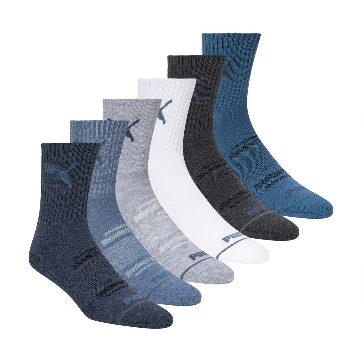 PUMA Men's 12-Pairs High Quarter Crew Socks - Gallery 10