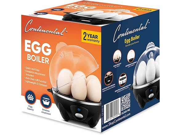 Continental Electric Egg Boiler 7 Egg Capacity