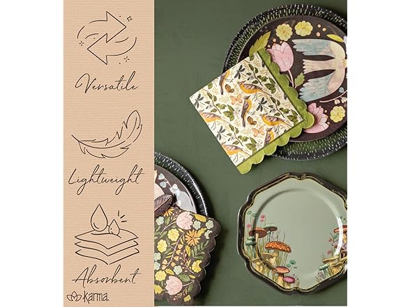 Karma, 20-Count 3-Ply Dinner Size Paper Napkins