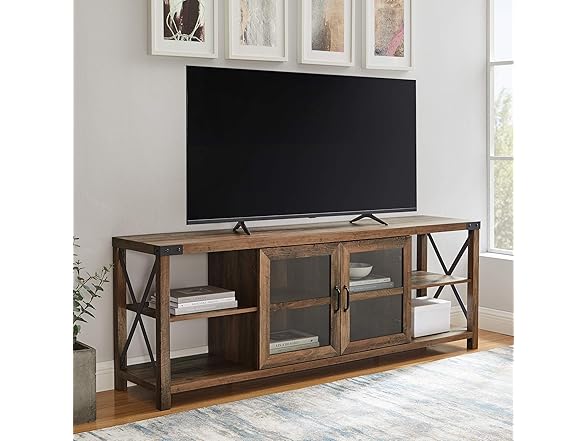 Walker Edison Rustic Wood TV Stand