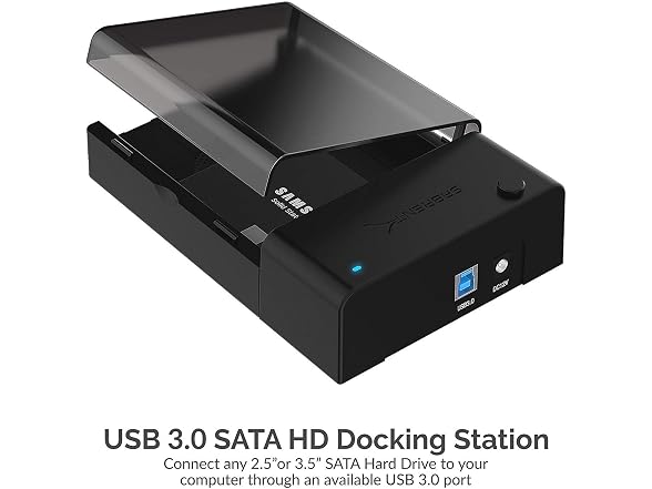 USB 3.0 to SATA Hard Drive Dock with Cooling Fan