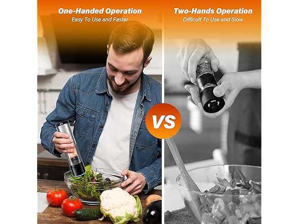 Gravity Electric Salt and Pepper Grinder Set