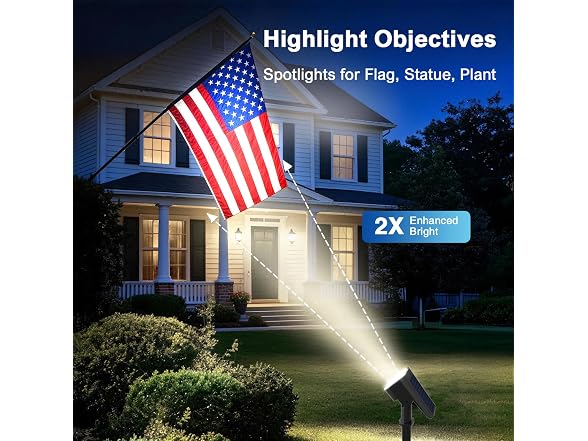 JEJOT IP65 Solar Spot Lights 4-Pack