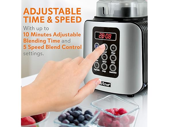 NutriChef Digital Electric Kitchen Countertop Blender