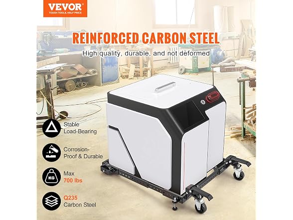 Mobile Base, 700 lbs Weight Capacity, Adjustable