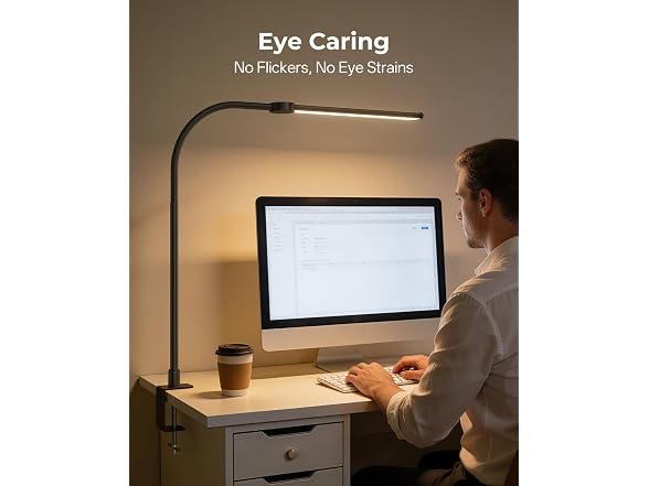 LED Desk Lamp with Clamp for Home Office