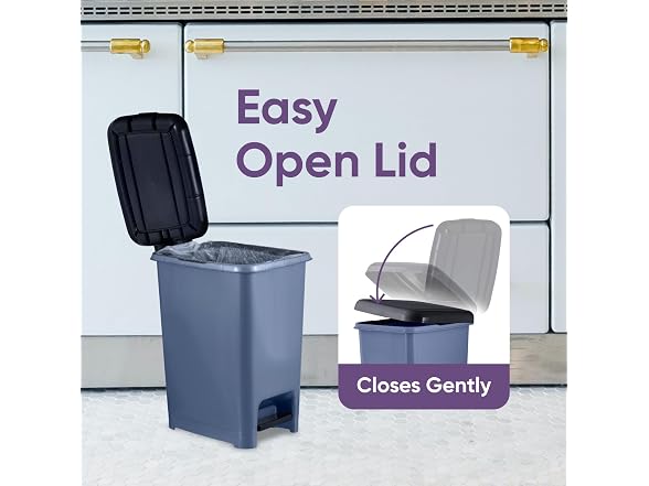 Superio 2.5 Gal Step-On Can Grey/Black