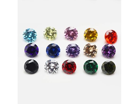 Generic ZBJGEMS 1PCS Per Colors Total 15pcs Mixed CZ Stones