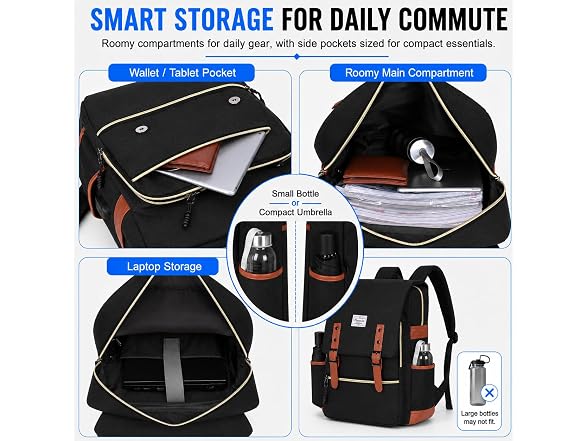 Modoker Vintage Laptop Backpack for Wom