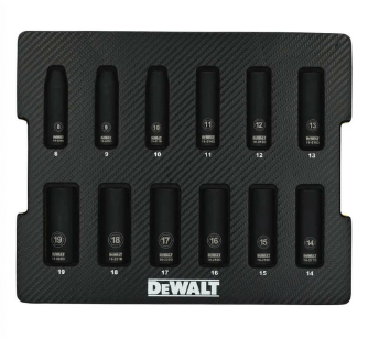 DEWALT DWMT45447 12pc 3/8 in. Metric Impact Socket - Gallery 3