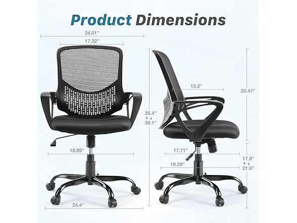 AFO Home Office Chair, Black