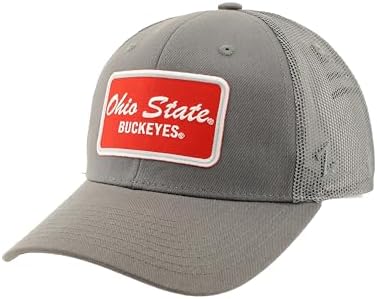 ZHATS Standard NCAA Officially Licensed Snapback Hat Big Rig Patch Smoke Brick, ,Ohio State Buckeyes
