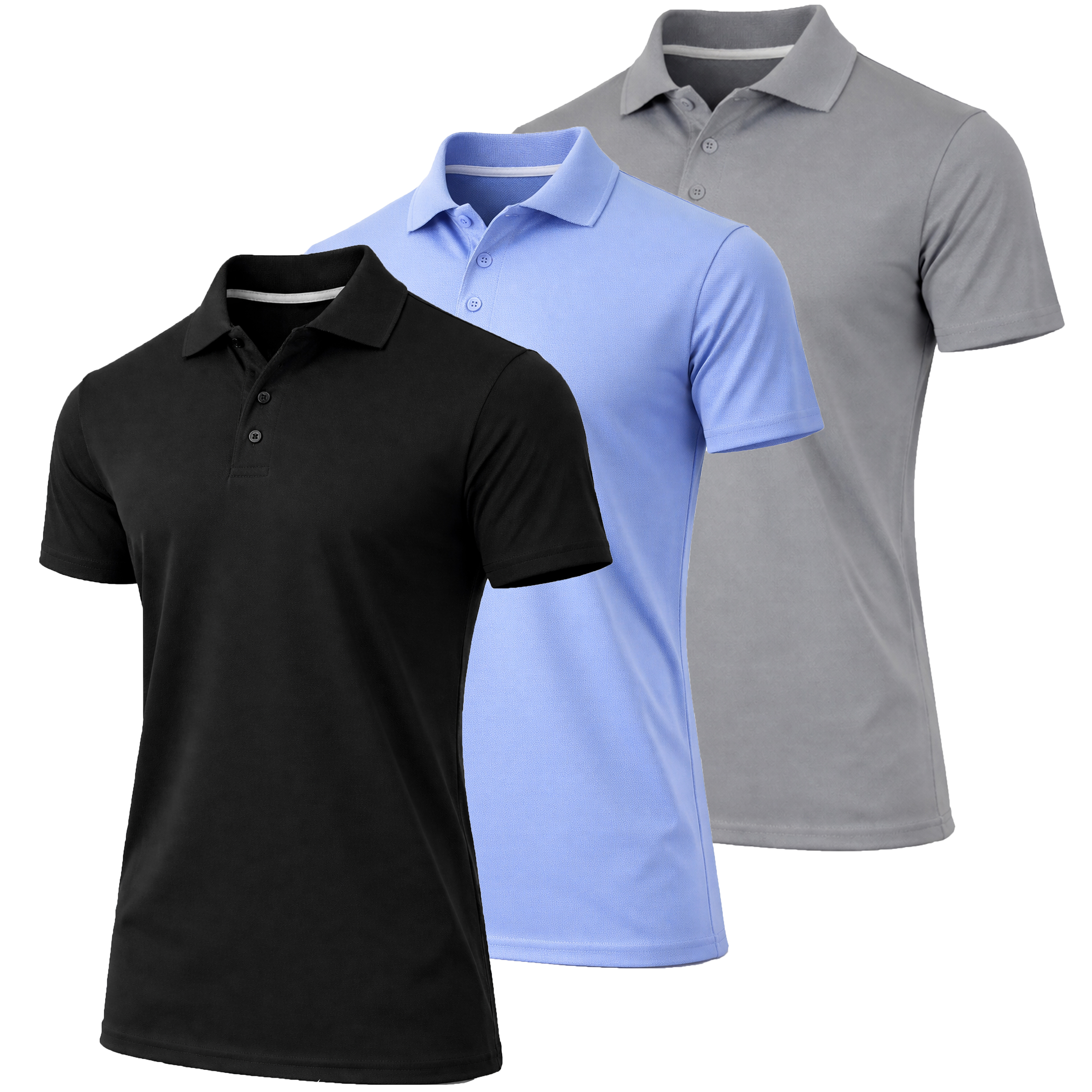 3Pk Mens S/S Performance Polo (S-3XL) - Gallery 18