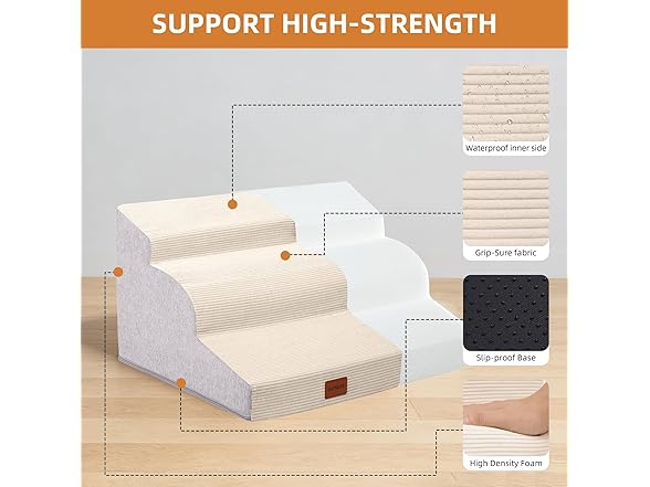 NAPWAYS Dog Stairs for Small Dogs and Cats