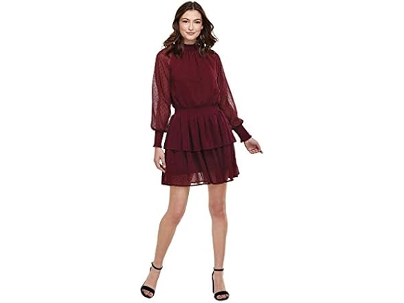 Victoria Burgundy Smocked Dress (S)