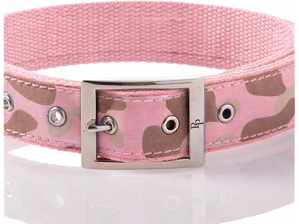 Remy II - The Recycled Ribbon Collar, Pink Camo