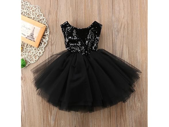 Suomate Girls (3-4T) Baby Girl Sequin Tulle Dress