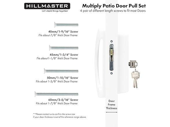 Sliding Glass Door Handle Lock & Key