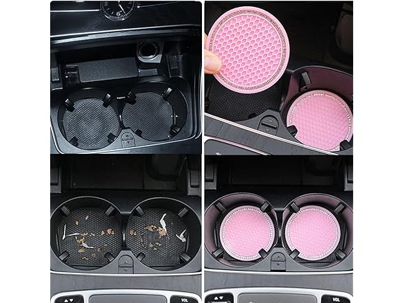 Hamans 2Pcs Car Cup Holder Coaster