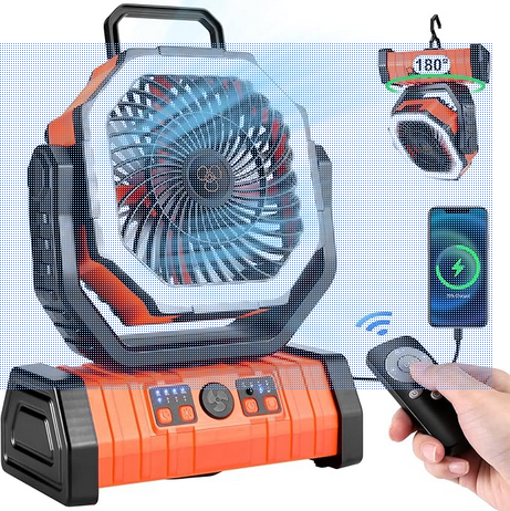 30000mAh Camping Fan with LED Lantern - Gallery 18