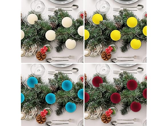 Rokkibom 12pcs brown velvet Christmas balls